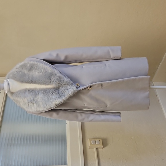 Size XS Guess winter pea coat with detachable faux fur collar worn 2-3 times - Picture 1 of 17